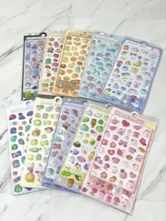 ボンボン ドロップ シール　ぷくぷくシール　立体　10枚セット　まとめ売り