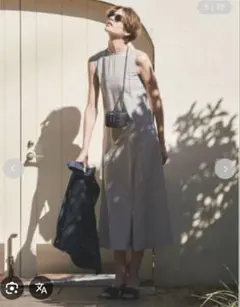 美品【Mila owen 】チューブトップ付背中あきワンピース ギンガムチェック