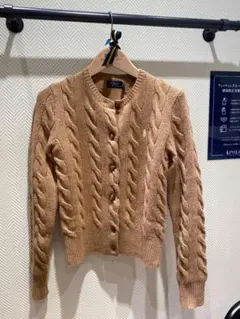 【美品】ポロ ラルフローレン / ケーブルニット カーディガン ベージュ