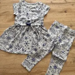 【新品未使用】アナと雪の女王 ワンピース レギンス セットアップ 90cm