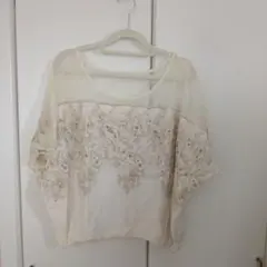 grace continental ペイズリー刺繍 シースルー 半袖カットソーのサムネイル