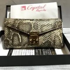 Crystal Reptiles パイソン 長財布 ゴールドのサムネイル