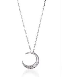 STAR JEWELRY K10 DIAMOND MOON NECKLACE