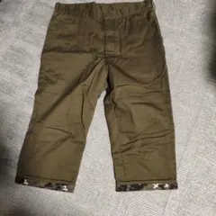 オリーブグリーン クロップドパンツ 迷彩柄