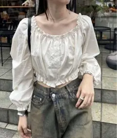 る*読様 mystic フリルショートブラウス