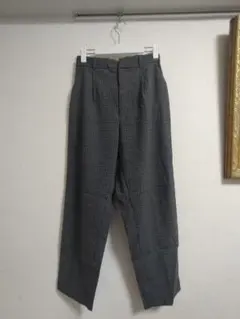 GU チェック柄 ワイドパンツ