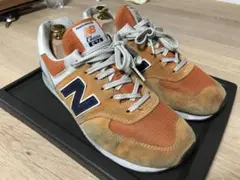 New Balance ML574HJ2 オレンジ 27cm スエード