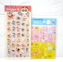 【新品】 クレヨンしんちゃん 　タイルシール　ぷっくりステッカー　2点セット