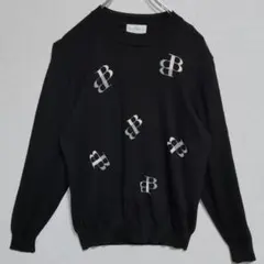 BURBERRY ロゴ ブラック ニットセーター ビンテージ