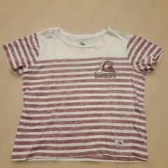 QUIKSILVER ボーダー Tシャツ ホワイト×レッド サイズ5のサムネイル