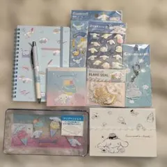 【新品】 シナモロール メモ帳、ノート、ボールペン、シール、トレイ サンリオ