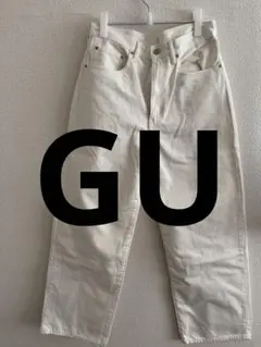 美品　GU コットンワイドパンツ ホワイト Mサイズのサムネイル