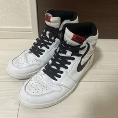 NIKE AIR JORDAN 1 HIGH ホワイト ブラック　陰陽　27.5