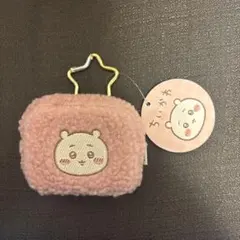 ちいかわ カラビナ付きもこもこポーチ ピンク