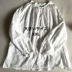 【ユニクロ×JWアンダーソン】リボン付きラウンドカラー 七分袖 ブラウス XXL