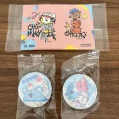 BT21 缶バッジ＆ステッカー　くら寿司　ビッくらポン