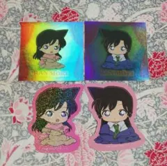 毛利蘭２種ちぢませ隊ステッカーコレクション２☆名探偵コナンガチャ