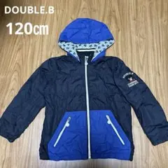 DOUBLE.B フード取り外し可　ジャケット ネイビー/ブルー