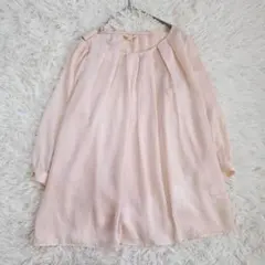 ハッシュアッシュ 長袖ブラウス ピンクベージュ（2） とろみ素材 春フェミニン