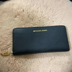 新品未使用】マイケルコース フラップ 長財布 ネイビー サフィアーノ 