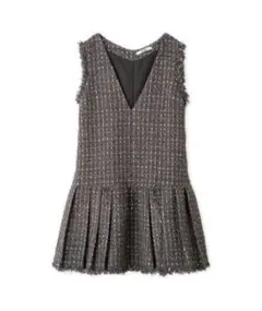 snidel Vネックツイードジャンスカ