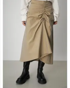 処分前価格‼️ AZUL ベージュ ギャザー入り ロングスカート