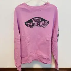 美品✨️VANS オフ・ザ・ウォール くすみピンクスウェット 【M】 メンズ ロゴ