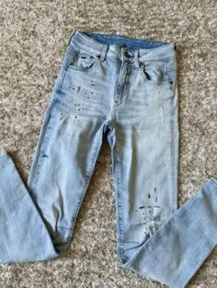 (USED)G-STAR RAW ペイントダメージ加工 スキニーデニムのサムネイル