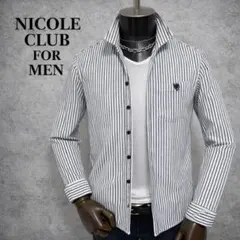 NICOLE CLUB FOR MEN ストライプシャツ　長袖シャツ　トップス