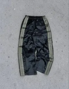 00s NIKE ナイロンパンツ カーキライン サイドライン テック系 Y2K