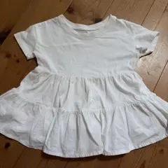 gap キッズ ティアード 半袖Tシャツ ホワイト