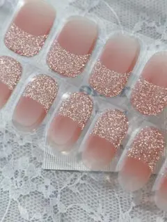 ohora N Sugar French 15枚　ラメフレンチ　ピンク　キラキラ