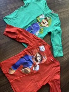 マリオ ルイージ 長袖カットソー 2枚セット