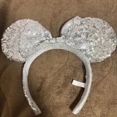 ミニーマウス耳カチューシャ シルバー