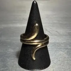 ヴィンテージ スネークリング 15号 ゴールド 蛇 ヘビ 金運 縁起物