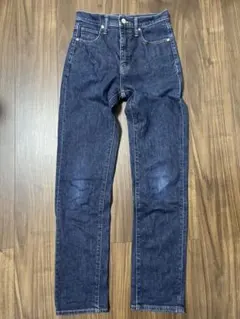 UNIQLO スリムフィット ダークブルー デニムパンツ 25