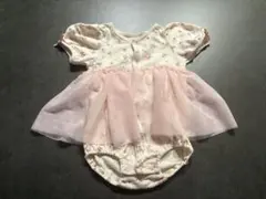 【美品】アプレレクール　花柄 チュール ロンパース 80cm