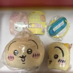 ちいかわ　うさぎ　もこもこポーチ２　マスコット　キーホルダー　3点セット
