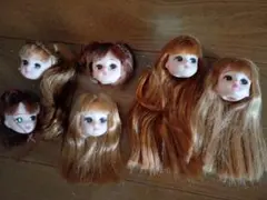 リカちゃん 人形 ヘッド 5点 まとめ売り