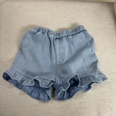 フリル付きデニムショートパンツ 90