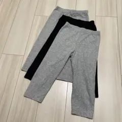 UNIQLO GIRLSエアリズムレギンス　120 リブ7分丈 3枚セット