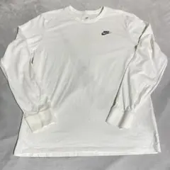 【大人気】ナイキ ロンT XL ホワイト 背面ビッグロゴ スウッシュ 春物
