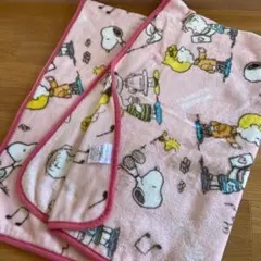 SNOOPY ハーフケット 140×100 ピンク 西川リビング