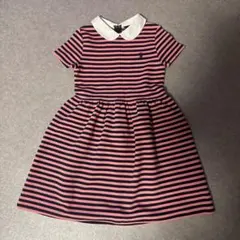 ラルフローレン ロゴ刺繍 ワンピース (ストライプ) サイズ7