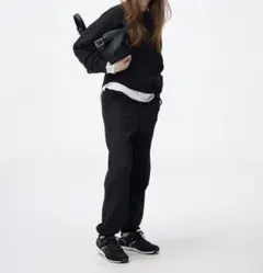ジーユー スウェットジョガーパンツ ブラック Lサイズ