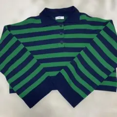 WEGO ボーダーポロシャツ　ニットポロシャツ
