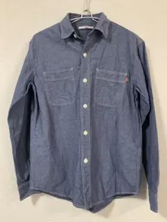 EDWIN デニムブルー 長袖シャツ M