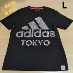adidasTOKYO黒Ｔシャツ✩Ｌサイズ
