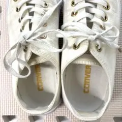一度使用　CONVERSE コンバース 24cm 白 オフホワイト オールスター