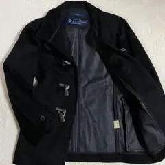 【美品】SHIPS ロロピアーナ ダッフルコート ブラック ウール 暴風防水
